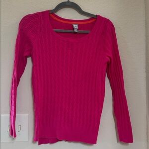 JCPenney Pink Cable Knit Sweater Size PS